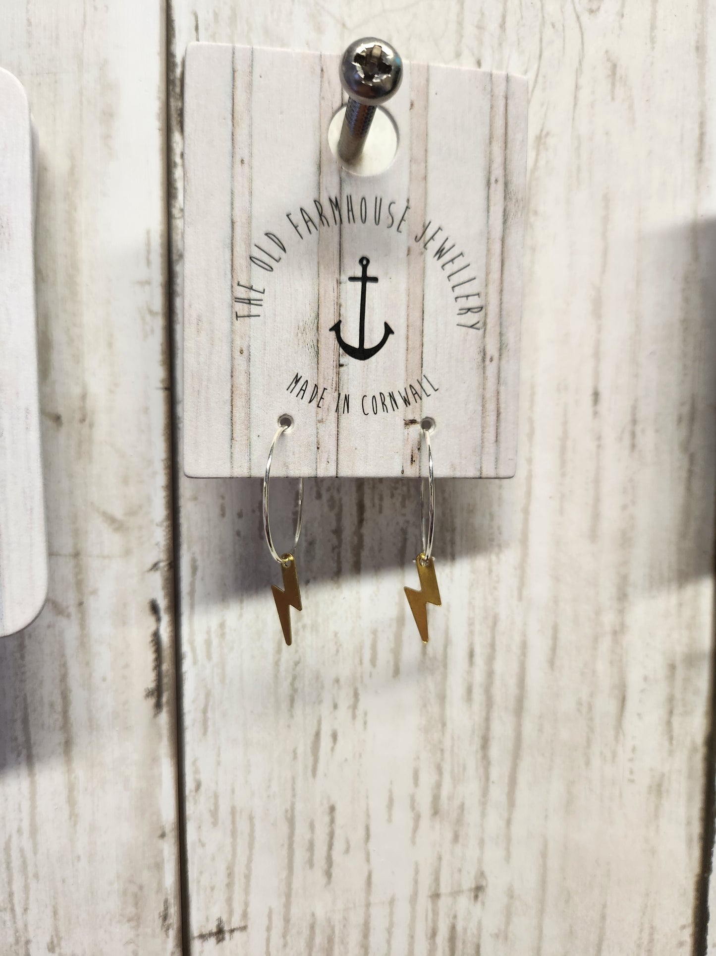 Small brass and silver earrings