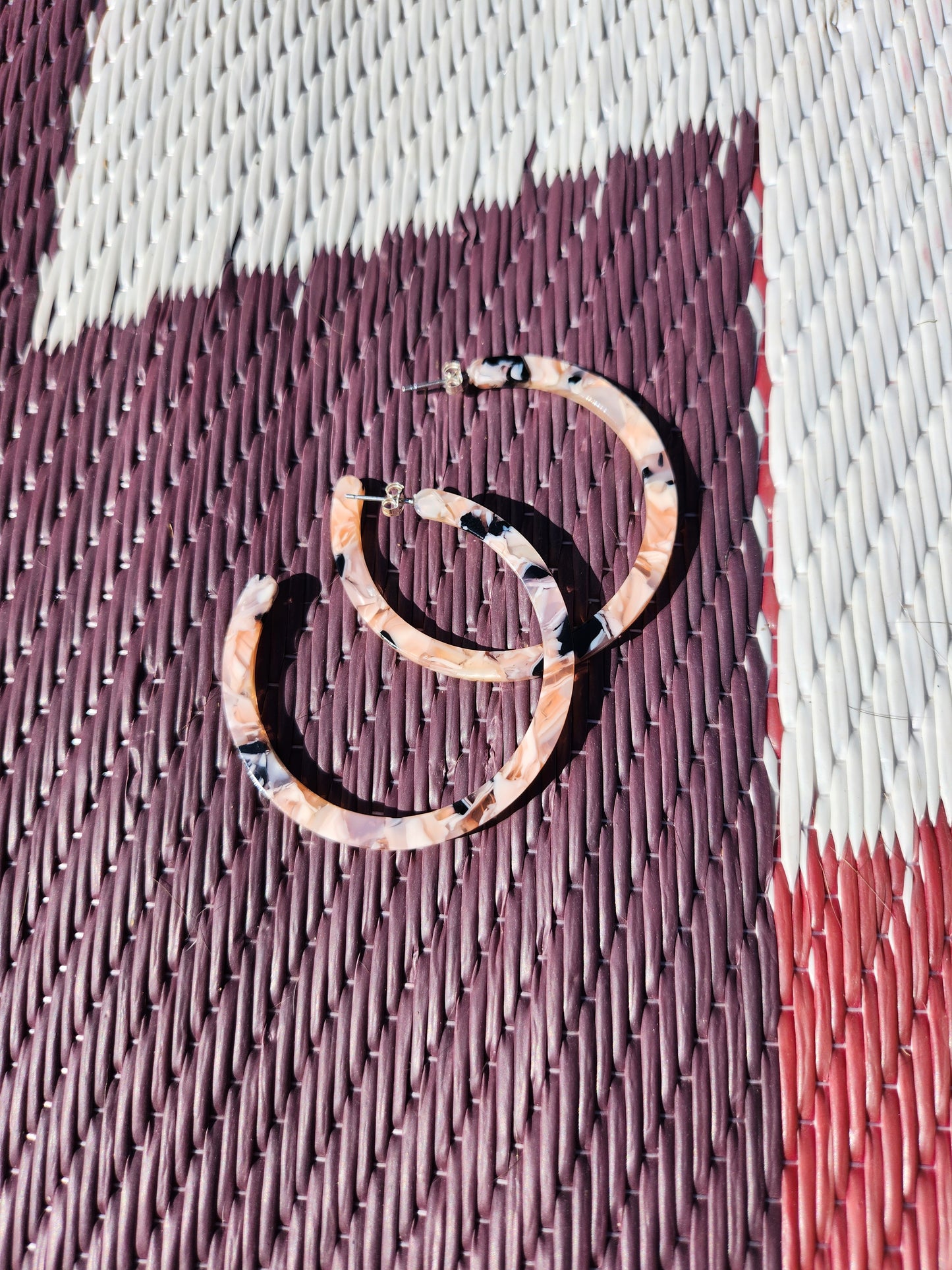 Acrylic Large hoop earrings - New colours