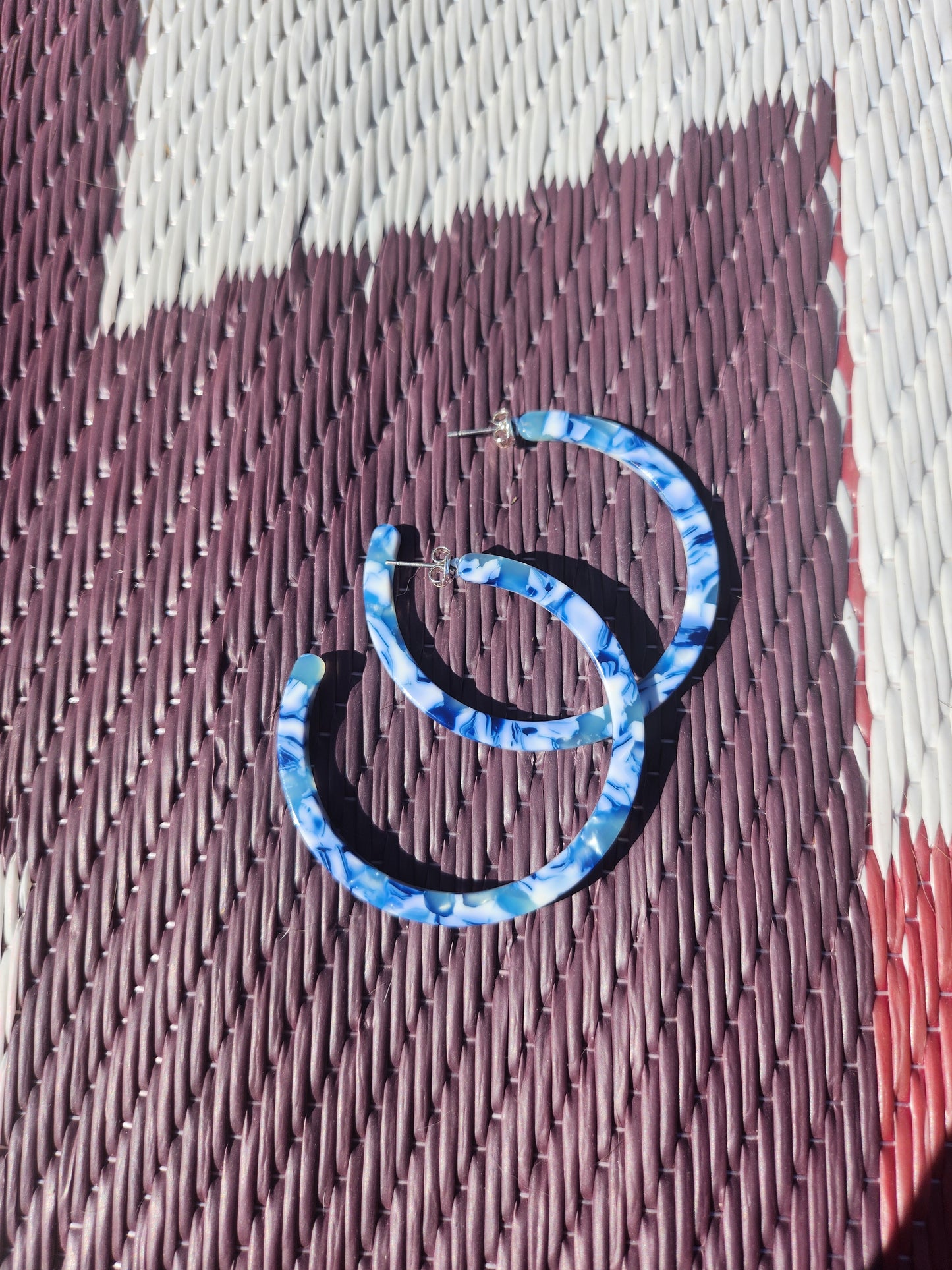 Acrylic Large hoop earrings - New colours