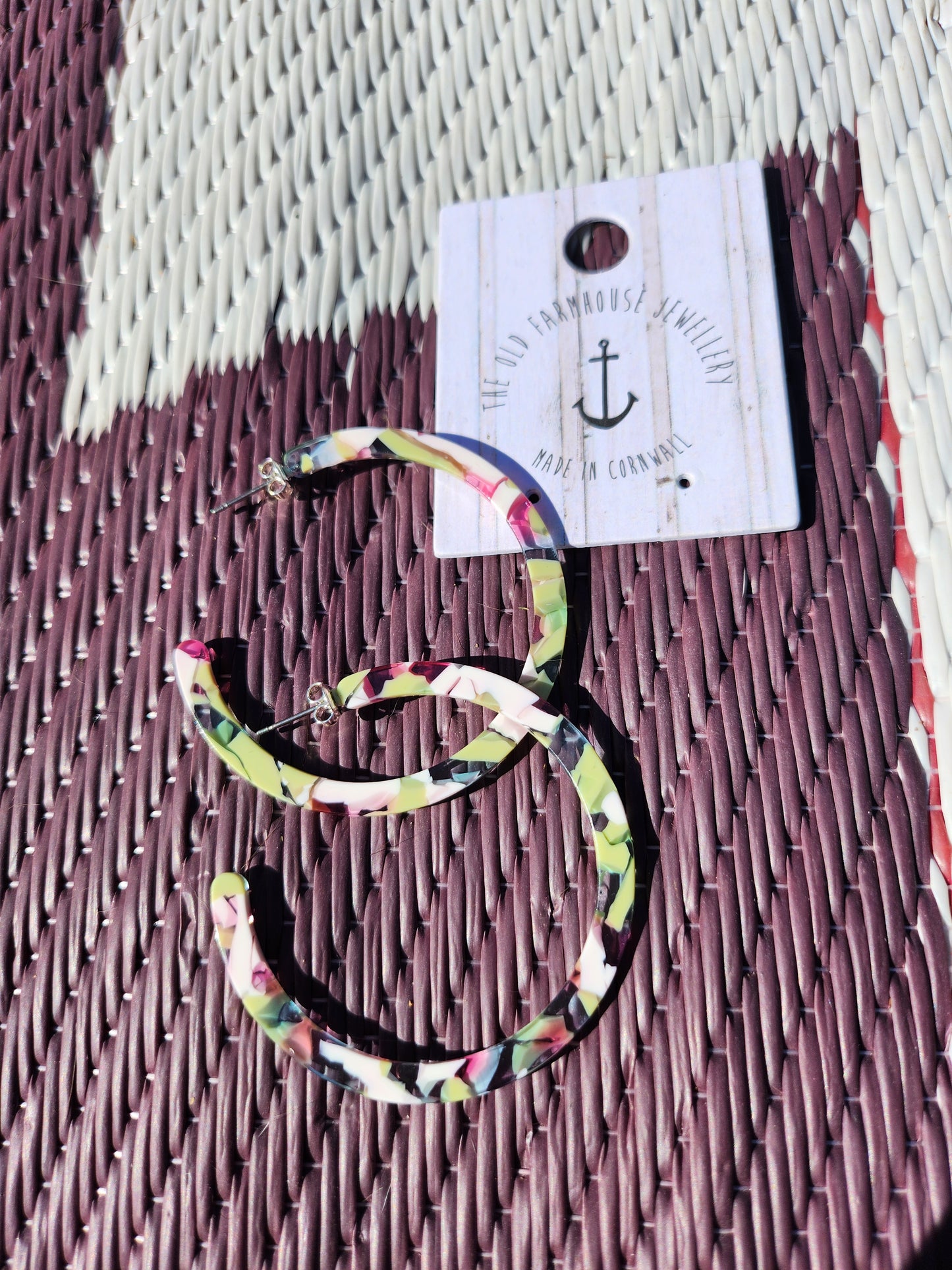 Acrylic Large hoop earrings - New colours