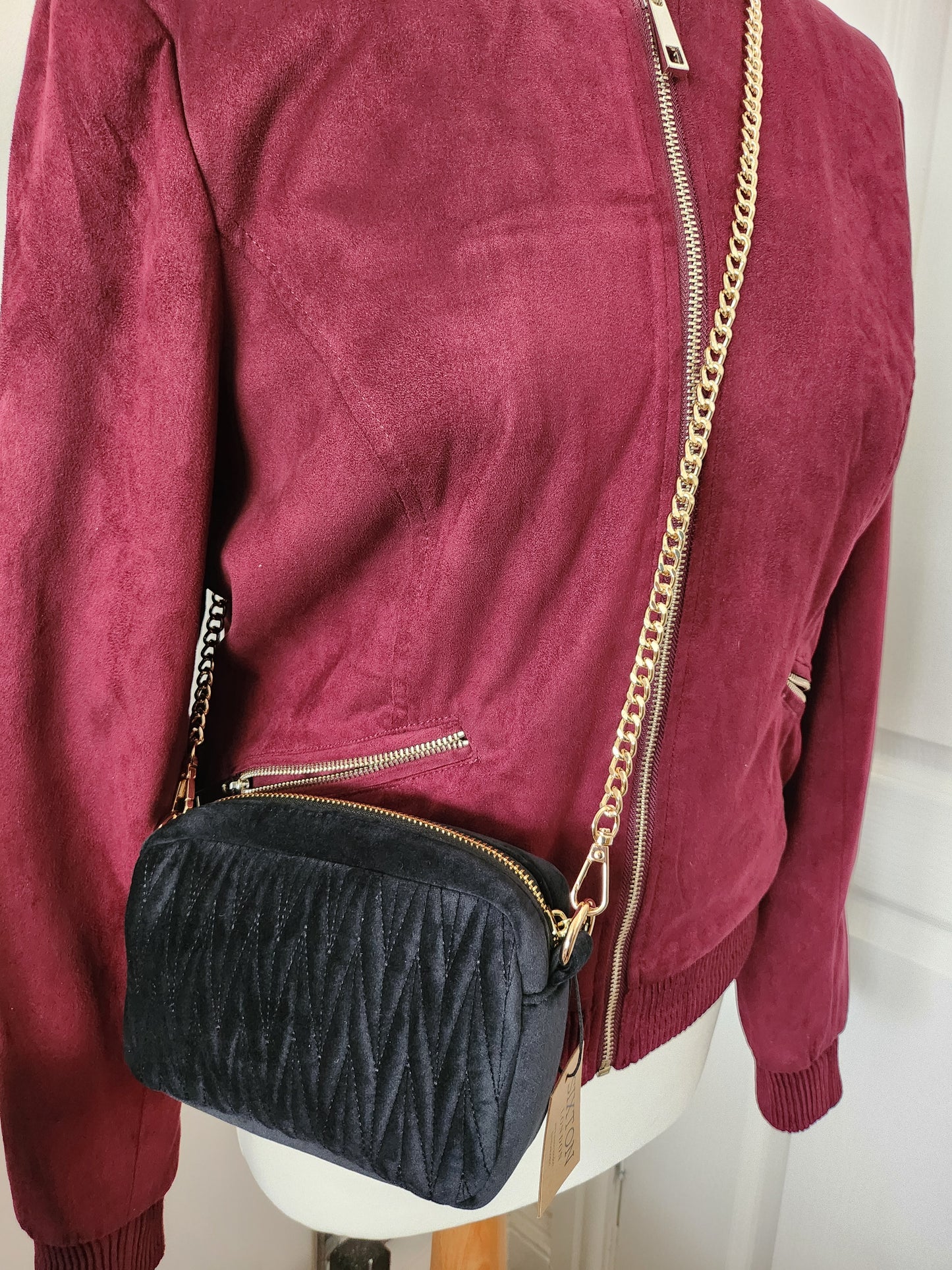 Velvet mini camera bag