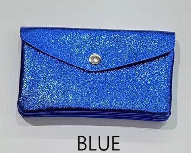 Blue metallic purse