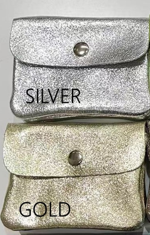 metallic purse