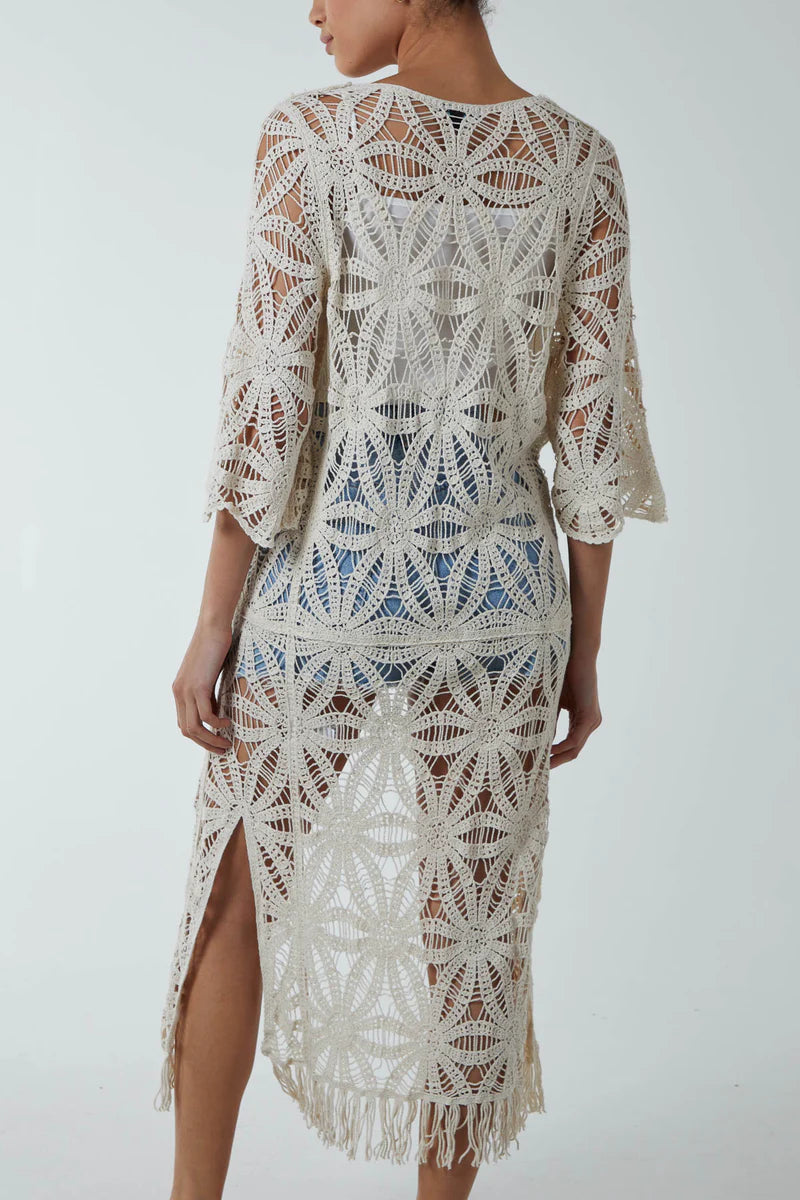 Ivory crochet cardigan
