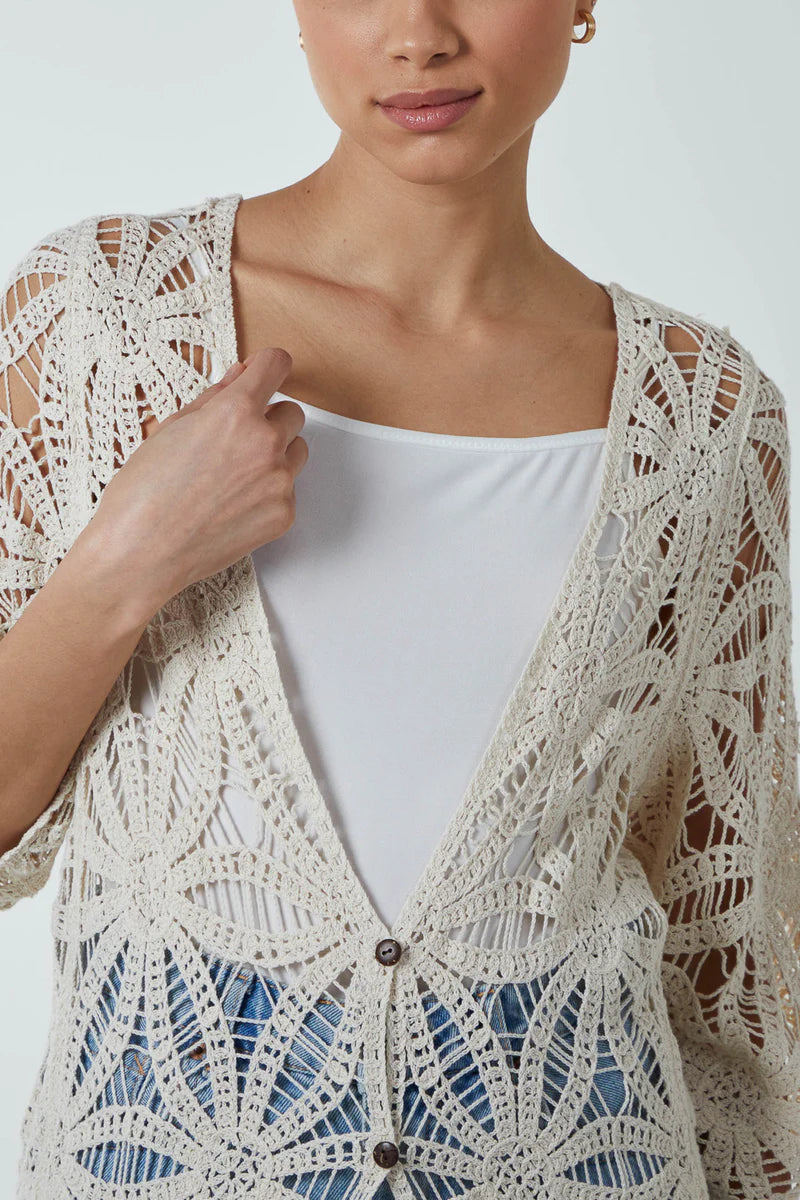 Ivory crochet cardigan
