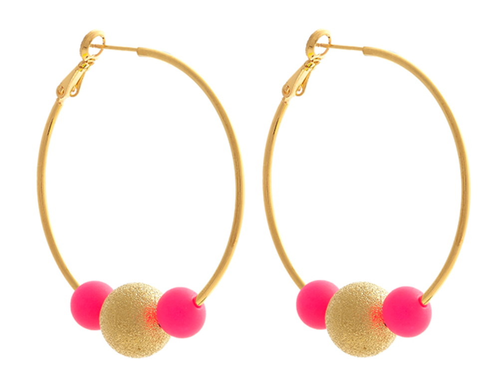 Disco hoops - large pink