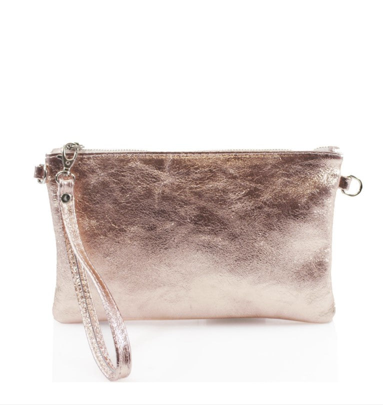 Metallic Clutch rose gold