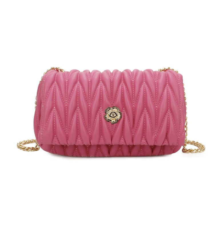 Quilted bag in fuchsia