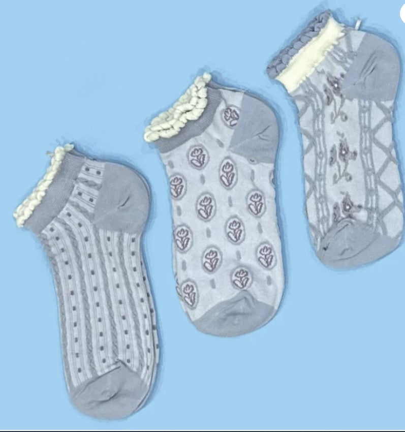 Trainer socks - lilac stripe